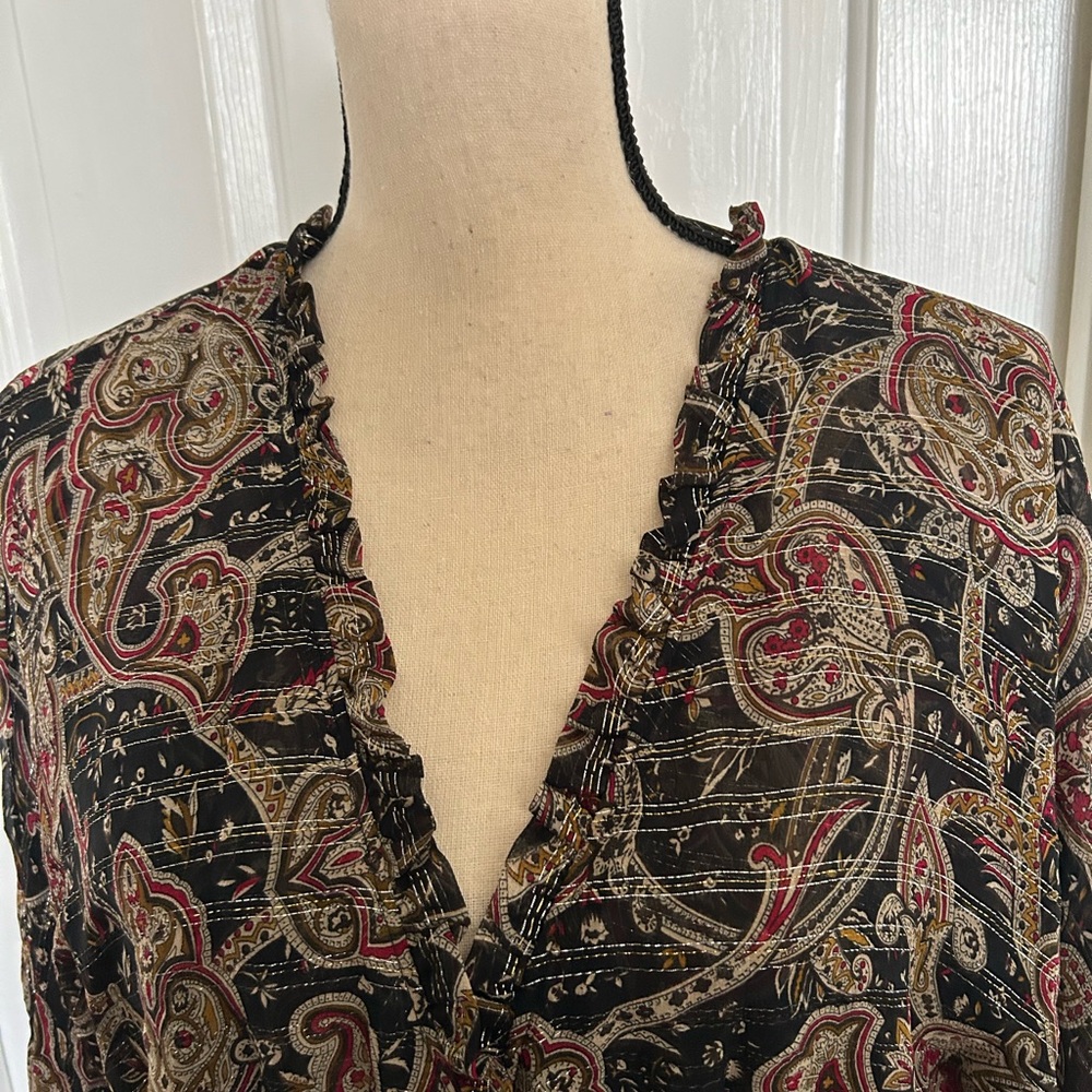 The Kooples Tanger Bandana Silk Tiered Mini Dress - Picture 4 of 16
